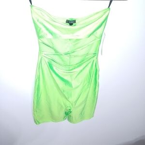 Strapless Nylon/Spandex 1 Piece Short Outfit W Sz Small